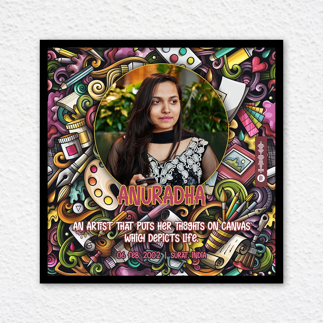 Doodle Art Frames a personalized unique gift to surprise on birthday or anniversary