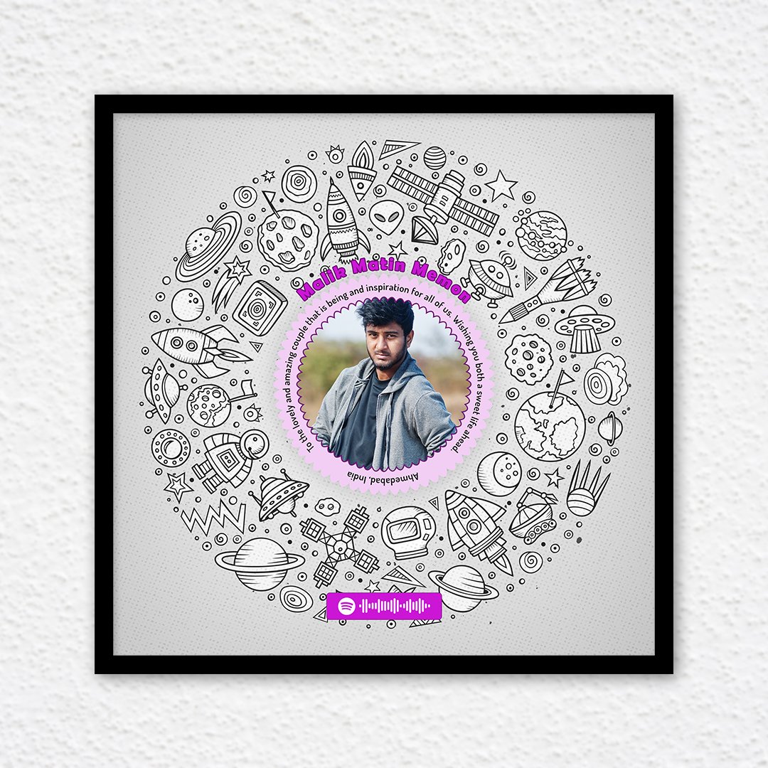 Doodle Art Frames a personalized unique gift to surprise on birthday or anniversary