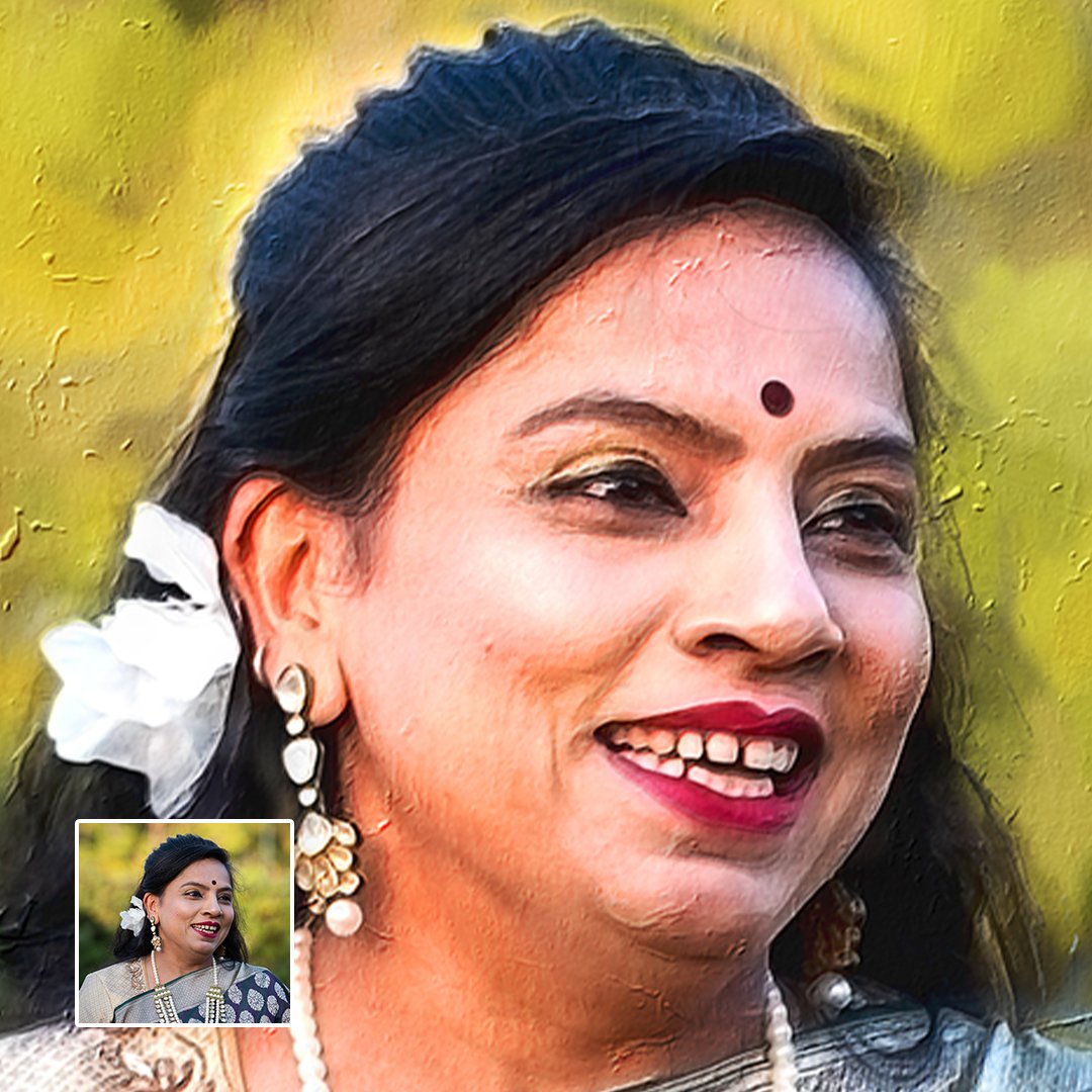 Photo to Digital Painting gift a personalized painting to your loved one