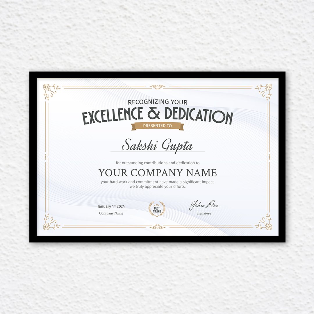 Company recognition work environment achievement for the right person