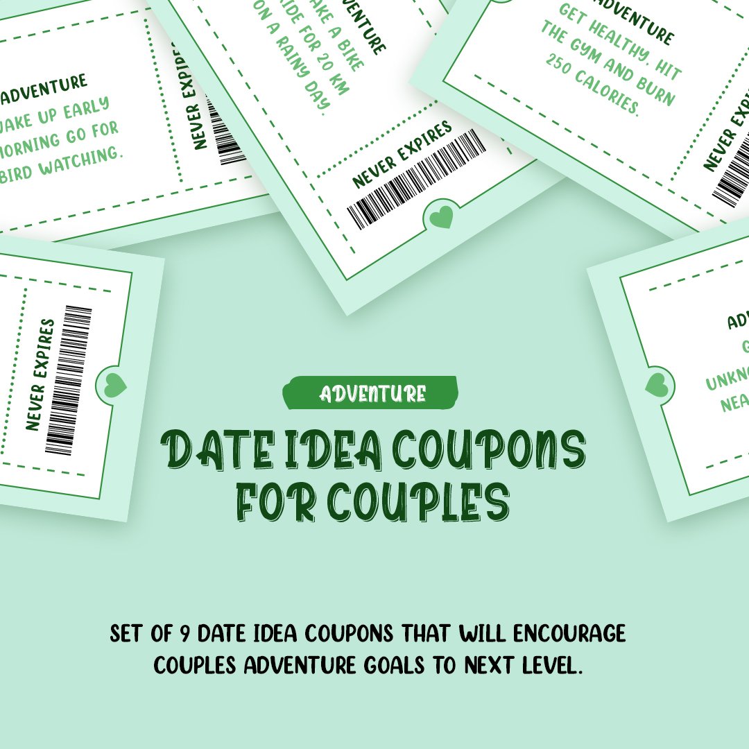 Adventure Coupons for couple, Funny Coupon date night Ideas