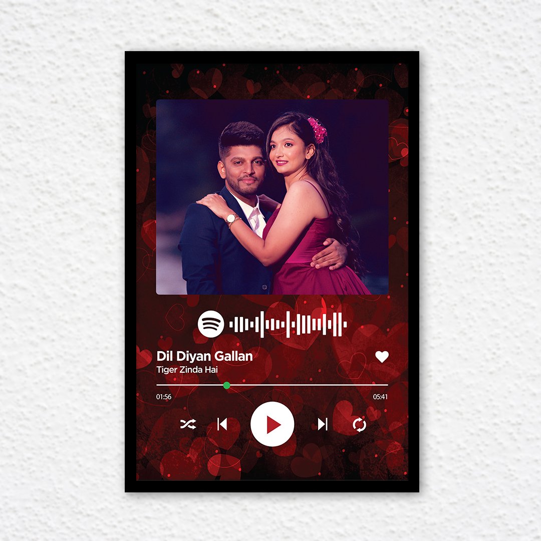 Dark Ecstasy Printed Spotify Music with Frame and customization
