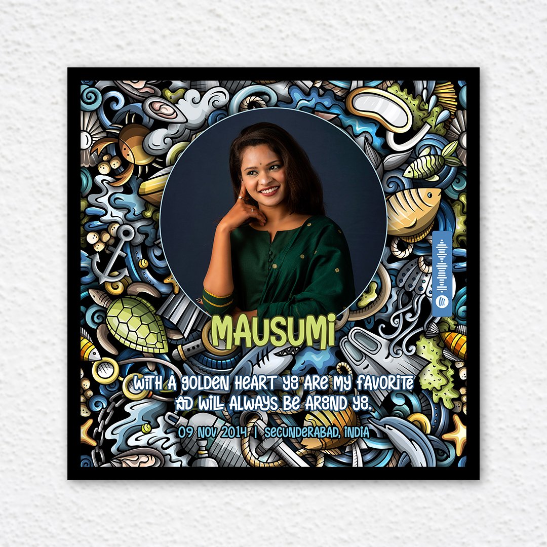 Doodle Art Frames a personalized unique gift to surprise on birthday or anniversary