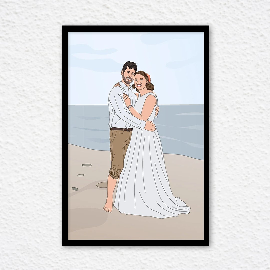 Finetune Lines a line art frame photo converted to single stroke lined custom art