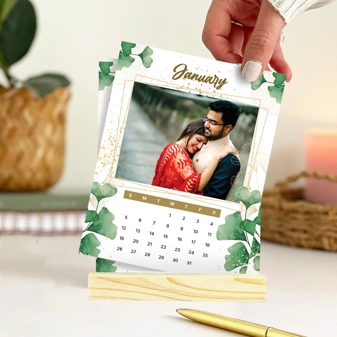 Floral Frame Calendar Personalized Memory Calendar