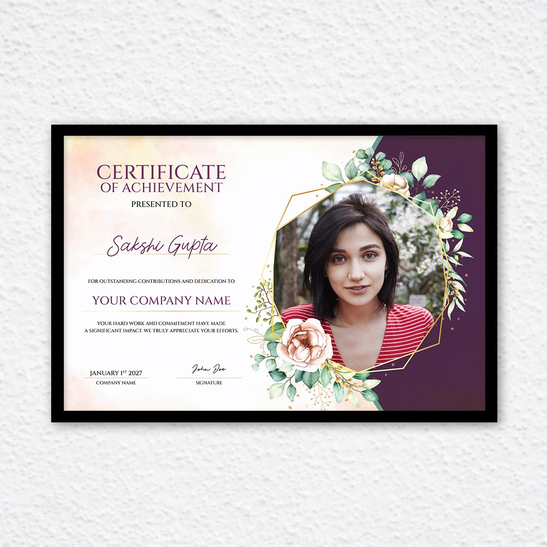 Floral recognition appreciation towards the achievement in career