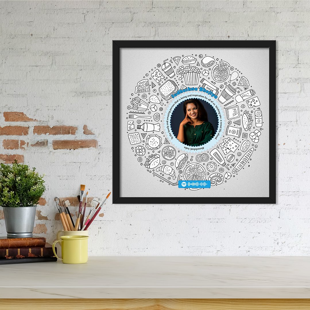 Doodle Art Frames a personalized unique gift to surprise on birthday or anniversary