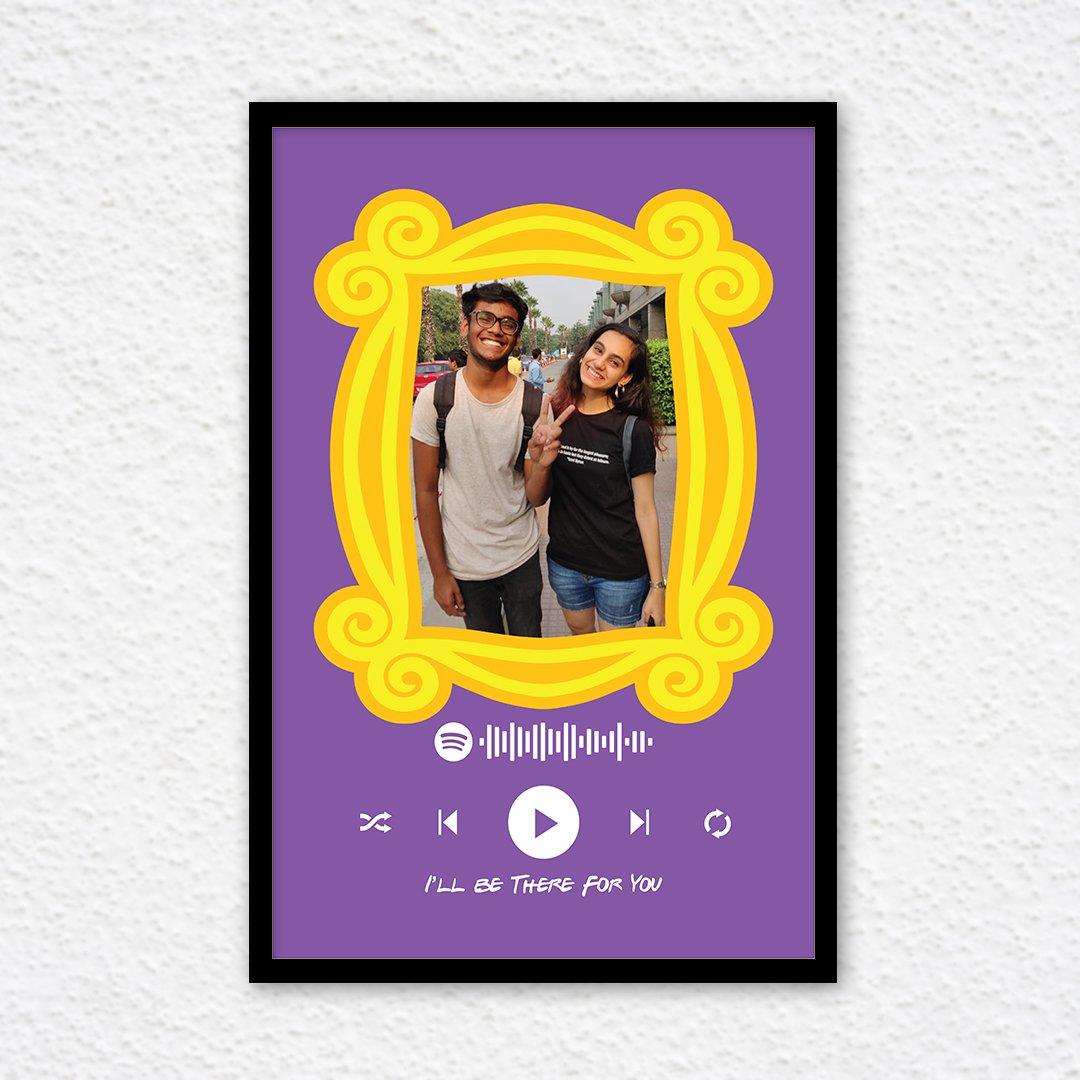 Friends Frame Printed Spotify Music with Frame and customization