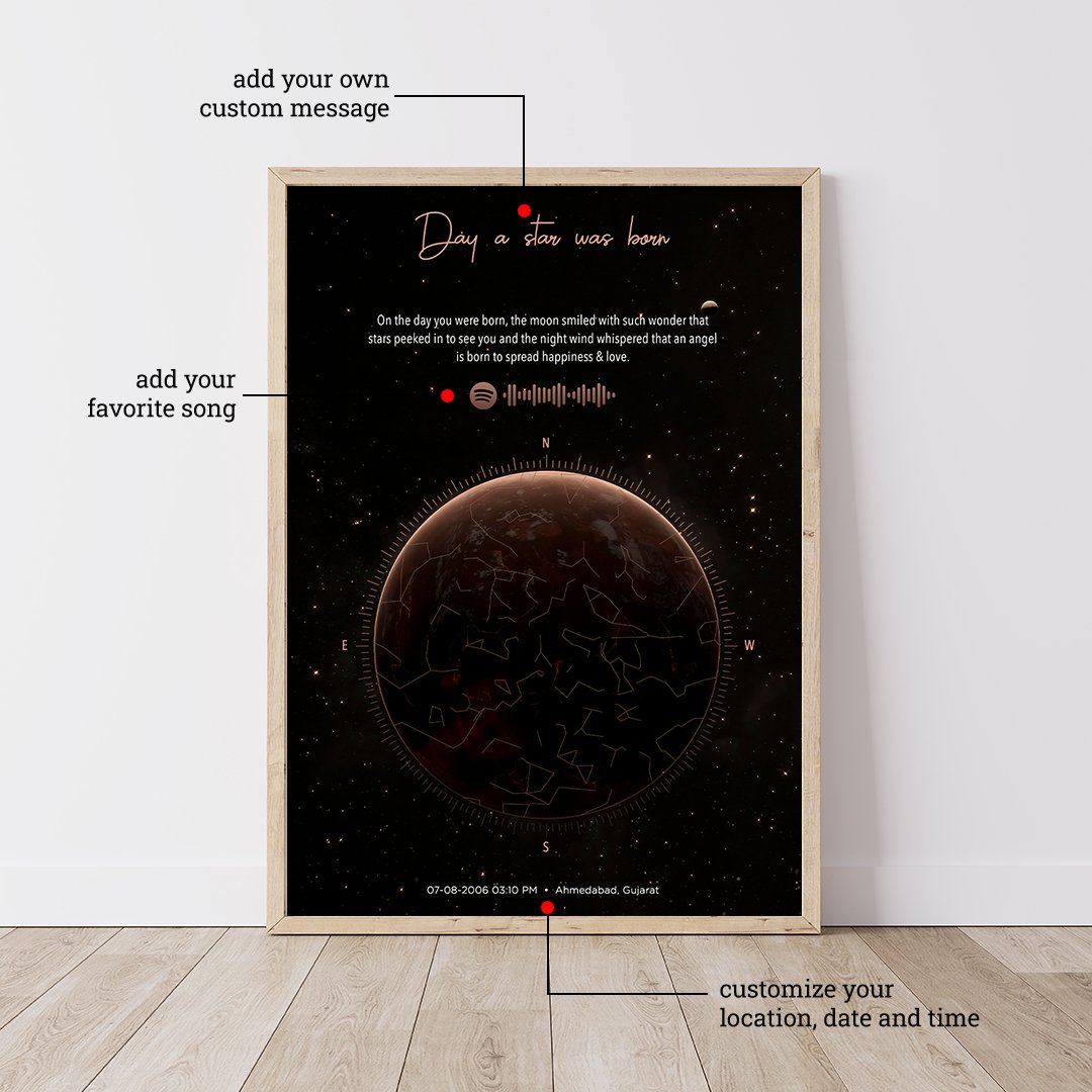 Starmap the best gift for birthday or anniversary for the loving person