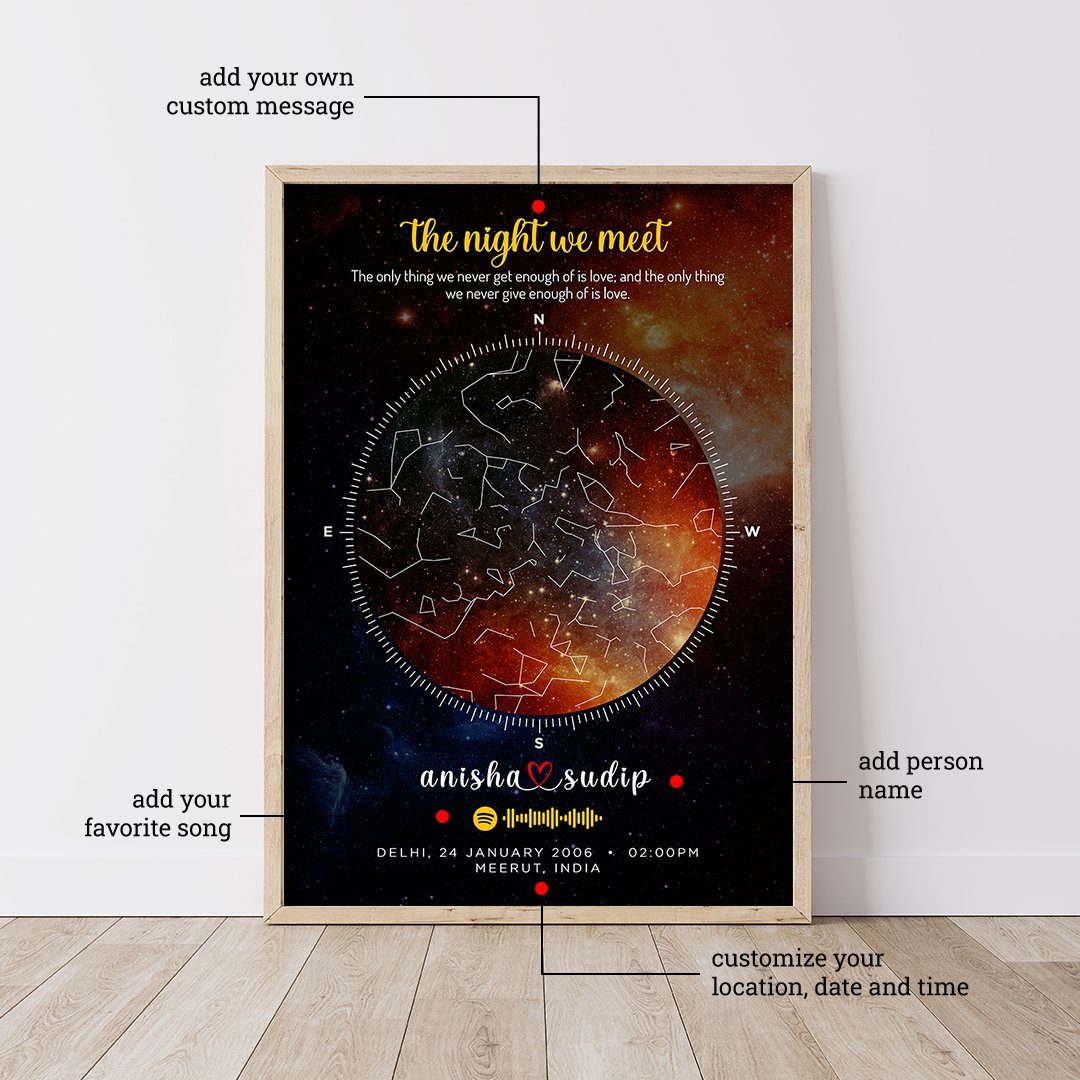 Starmap the best gift for birthday or anniversary for the loving person
