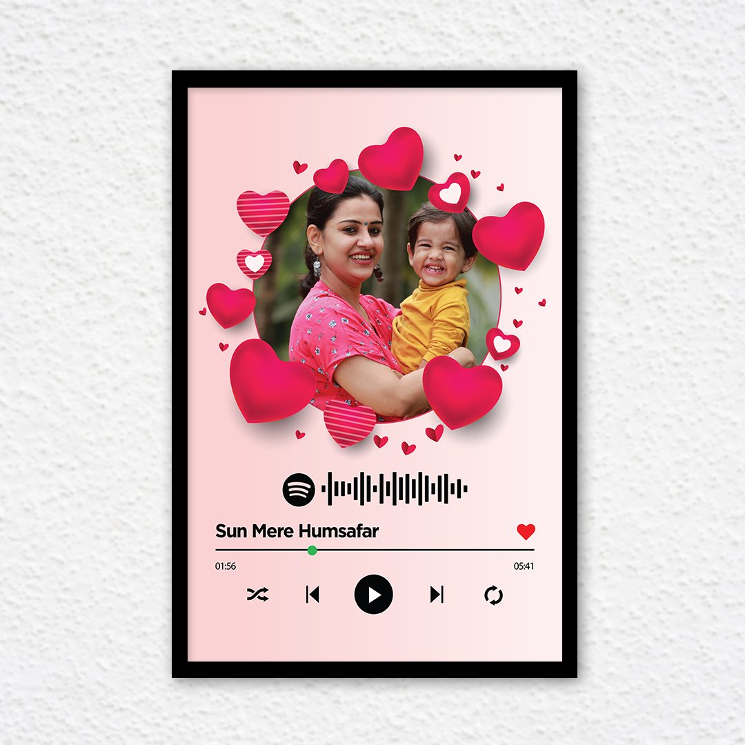 Love in the Air Printed Spotify Music with Frame and customization