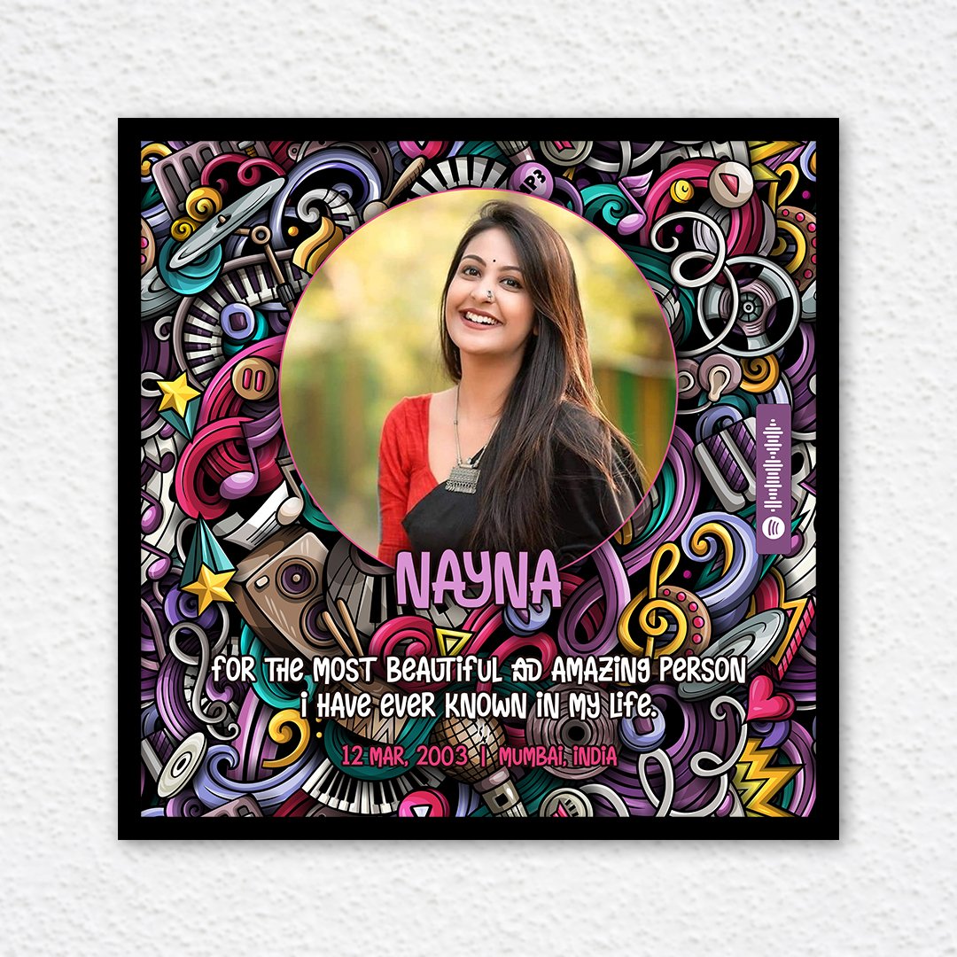 Doodle Art Frames a personalized unique gift to surprise on birthday or anniversary