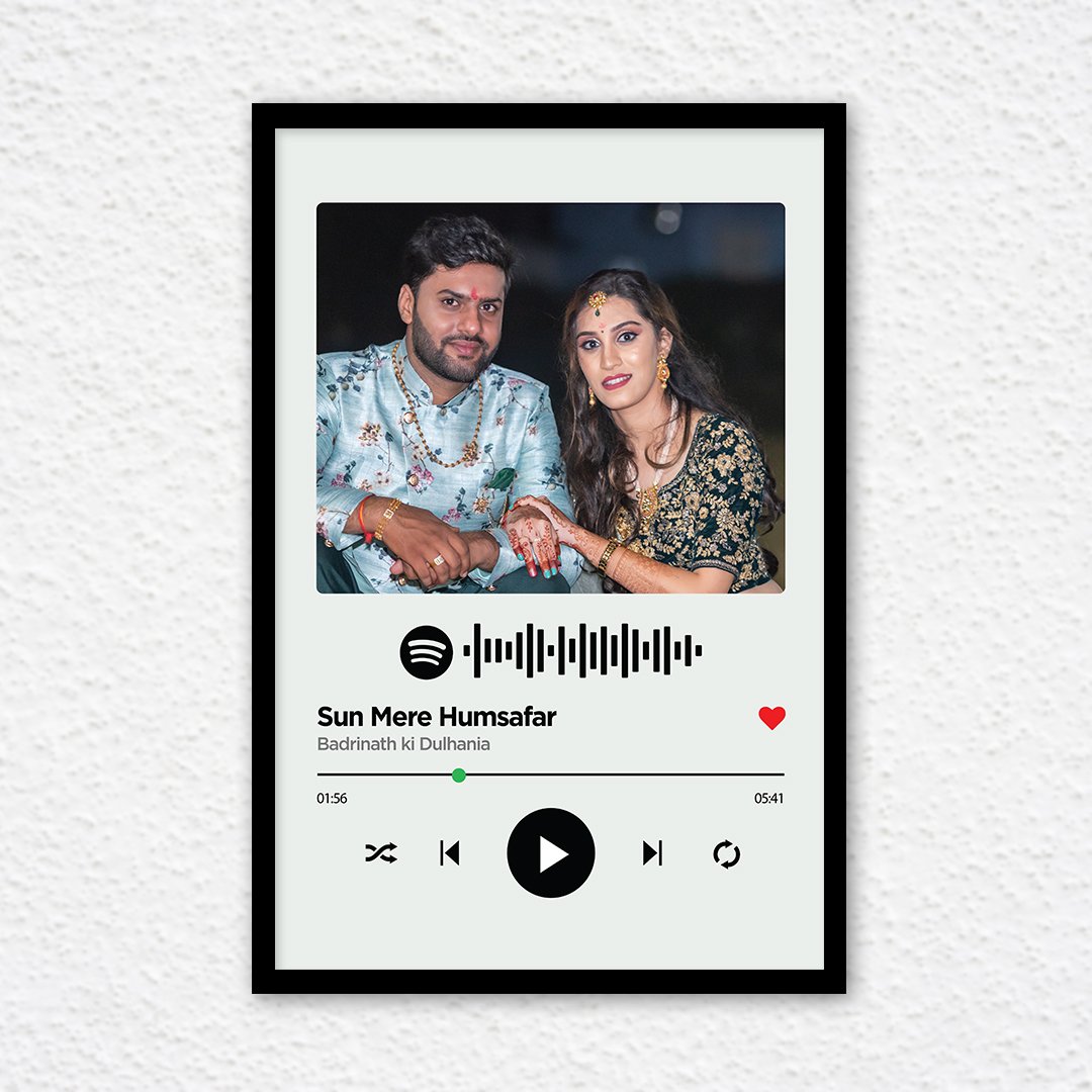 Simplistic Printed Spotify Music with Frame and customization