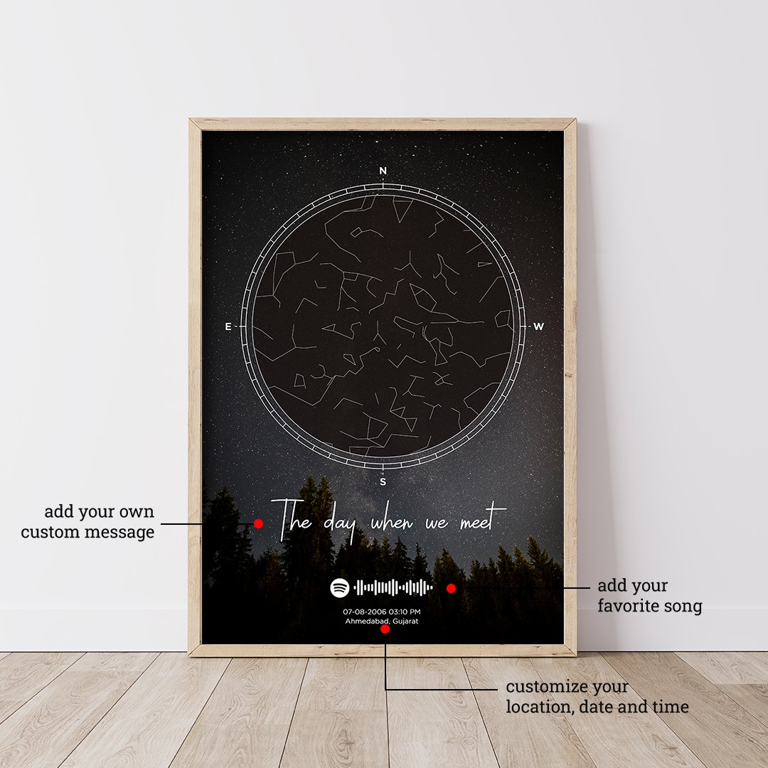Starmap the best gift for birthday or anniversary for the loving person