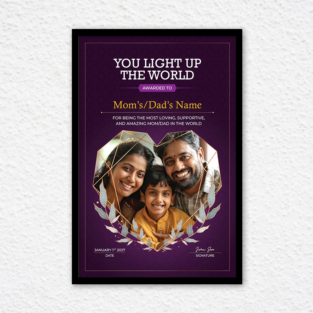 World around you appreciating how good the person is by certificate - 17 x 23 inch